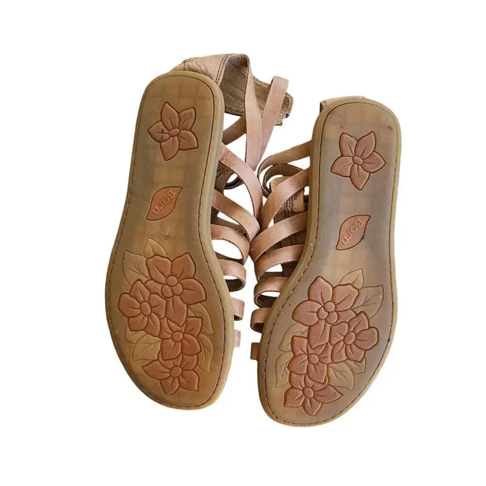 Born Women's Tan Strappy Gladiator Sandals